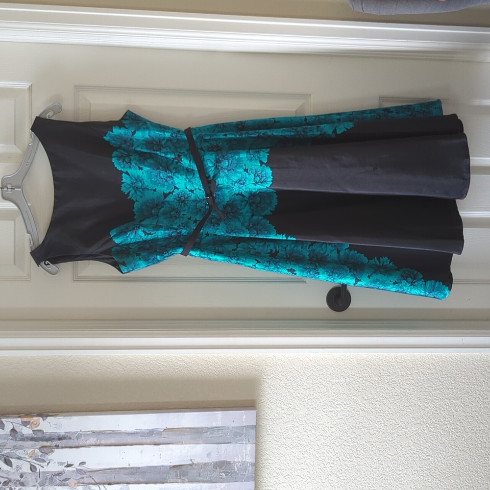 Black/Turquoise Cocktail Dress
